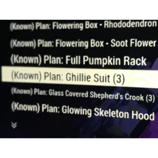 3 x Ghillie Suit Plan (Custom) 