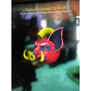Glowing pig mask 