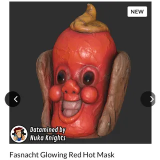 Glowing red hot mask 