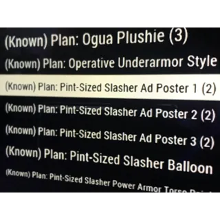 Pint size Slasher Ad poster set