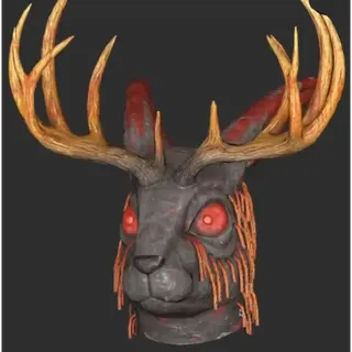 Glowing jackalope mask 
