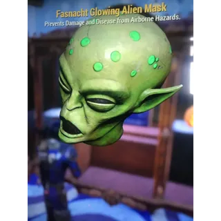 Glowing alien mask 