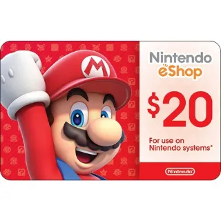 $20 Nintendo eShop US