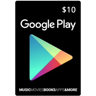 $10 Google Play Gift Card US - FLP Only!