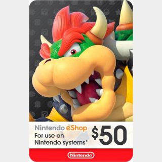 $50 Nintendo eShop US - SPECIAL OFFER!