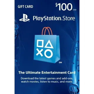 $100 PlayStation Store US