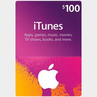 $100 iTunes Gift Card US - SPECIAL OFFER!