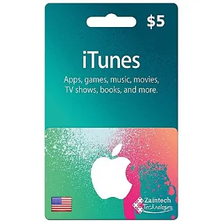 $5 iTunes Gift Card US - SPECIAL OFFER!