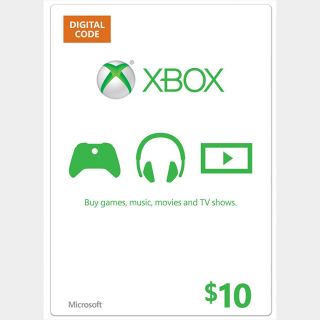 $10 Xbox Gift Card US - SPECIAL OFFER!
