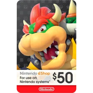 $50 Nintendo eShop US