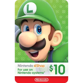 $10 Nintendo eShop US