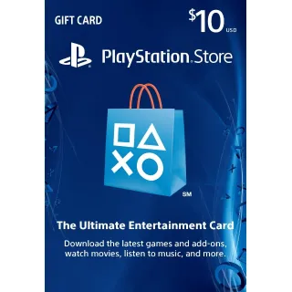 $10 Playstation Store US - FLP Only!