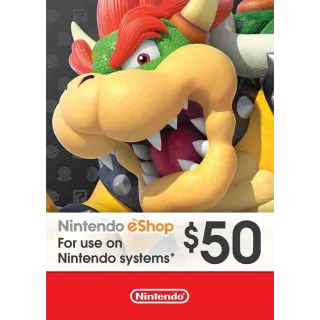 $50 Nintendo eShop US