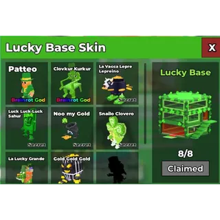 Lucky Base Skin Index - Steal a Brainrots