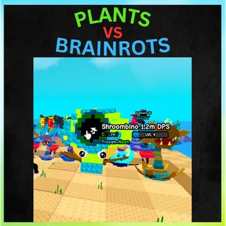2.4m Damage / 1.2m DPS Huge Frozen-Neon Shroombino 6kg - Plants Vs Brainrots
