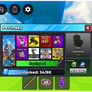 50B/S+ TOTAL EQUIP (STEAL AN EGG ACCOUNT)