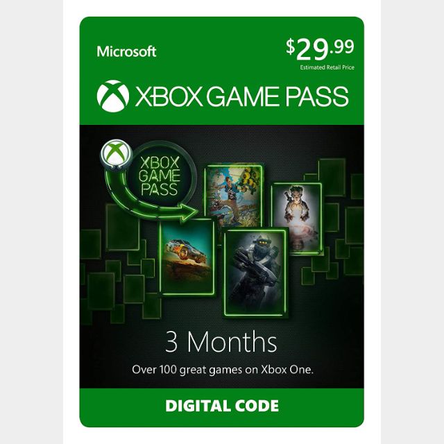 Xbox Game Pass 3 month Xbox Gift Card Gift Cards Gameflip