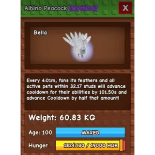 Albino Peacock 60kg & Blue Whale 60kg+ PACKAGE!! LIMITED STOCKS! 🧿FAST DELIVERY 🧿