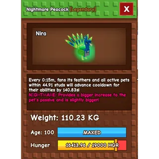 NIGHTMARE PEACOCK 110+kg max 15 seconds without toy🧿 FAST DELIVERY🧿