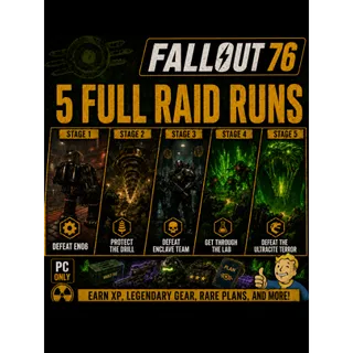 FALLOUT 76 PC X10 FULL RAID RUNS!