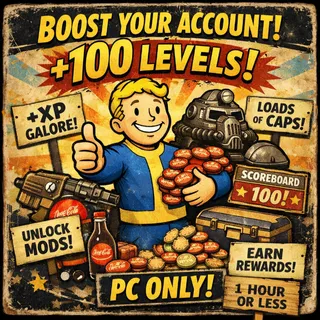 Fallout 76 PC +100 AFK Fast Level Boosting