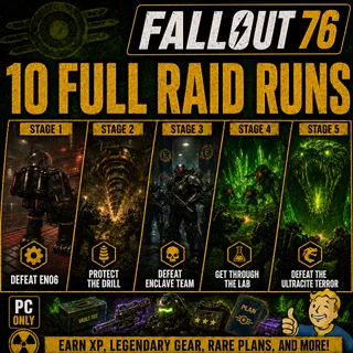 FALLOUT 76 PC X10 FULL RAID RUNS!