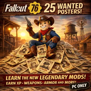 Fallout 76 PC 25 Wanted Poster Head Hunts!