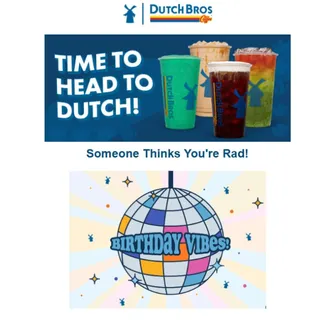 $100.00 USD Dutch Bros - E Giftcard - instant delivery
