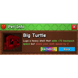 Big Rainbow Turtle +70 Backpack (Best for Guild)