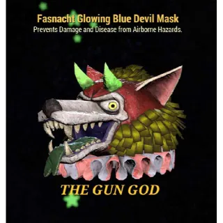 GLOWING BLUE DEVIL MASK