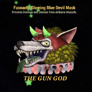 GLOWING BLUE DEVIL MASK