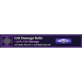 CRIT DAMAGE RELIC | SP
