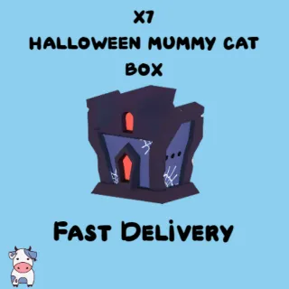 x7 Halloween Mummy Cat Box