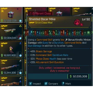 Borderlands 4 Modded Shielded Oscar Mike