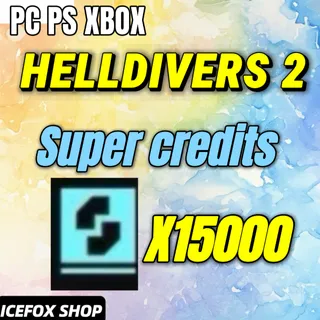 HELLDIVERS 2 15000 SUPER CREDITS + 500 Medals and 1000 Samples
