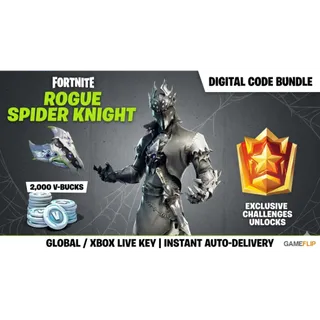 Fortnite Rogue Spider Knight Bundle + 2000 V-Bucks (Xbox Console Bundle Code) – Instant Delivery