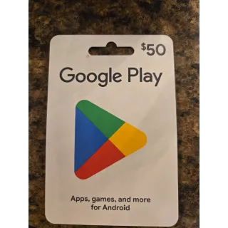 $50.00 USD Google Play