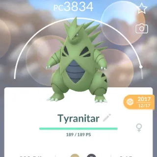 Pokémon go Tyranitar Level 40