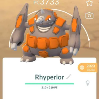 Pokémon go Level 40 Rhyperior