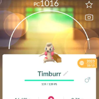 Pokémon go Timburr X 3