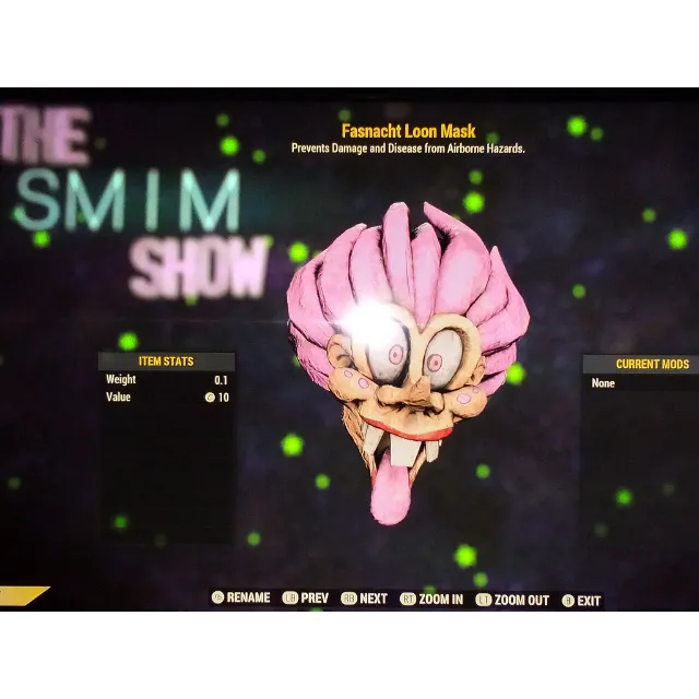 FASNACHT LOON MASK - Fallout 76 Game Items - Gameflip