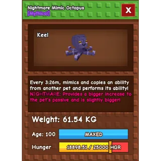 NIGHTMARE Mimic 61 KG / AGE : 100