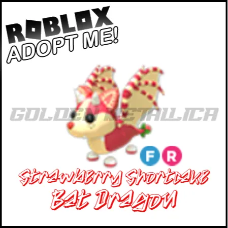 Strawberry Shortcake Bat Dragon FR - Adopt Me Game Item - Gameflip