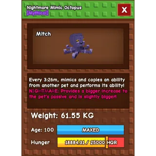 NIGHTMARE Mimic 61 KG / AGE : 100