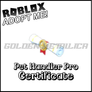 Pet Handler Pro Certificate