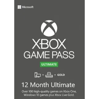 Xbox Game Pass ultimate 12 months accounts global