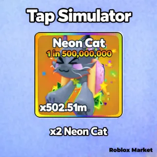 x2 Neon Cat - Tap Simulator