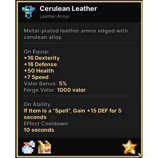 Cerulean Leather - Pixel Quest