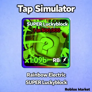 Rainbow Electric SUPER Luckyblock - Tap Simulator