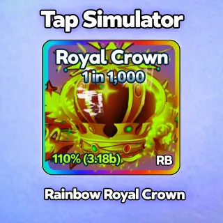 Rainbow Royal Crown - Tap Simulator